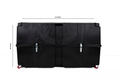 Load image into Gallery viewer, Vault Pro bike box closed, side on, with dimension callouts marking its length and height.