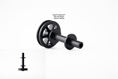 Load image into Gallery viewer, VaultLock rear axle sleeve for road and TT bikes, a black sleeve with a splined disc, shown with its retaining bolt.