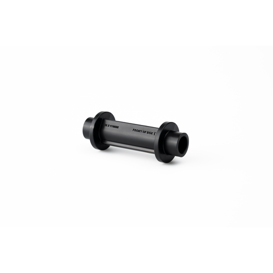 VaultLock 15 by 110 millimetre front axle sleeve, a black cylinder shown side on.