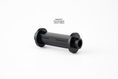 Load image into Gallery viewer, VaultLock front axle sleeve, a black cylinder with a shouldered cap at each end, for 12 by 100 millimetre thru-axles.
