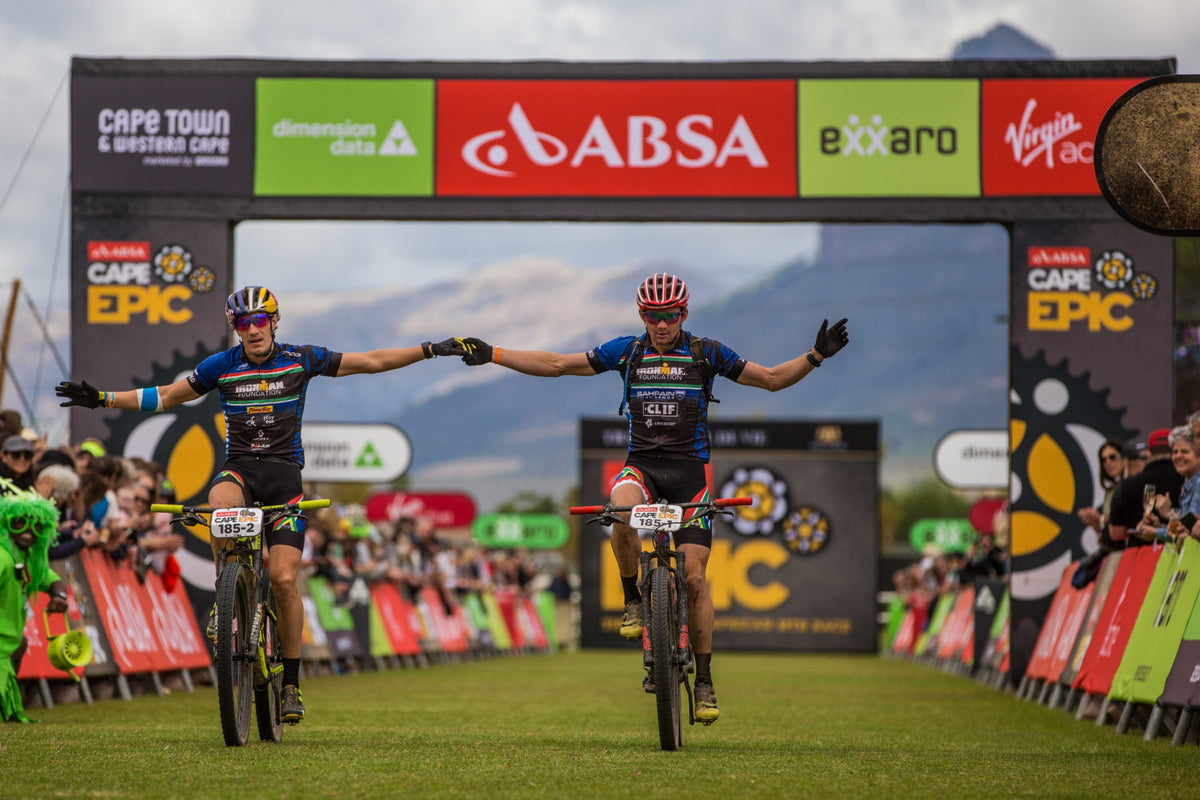Ben Hoffman finishing the Cape Epic